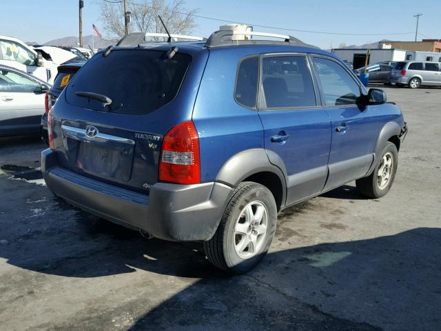 KM8JN72D95U055816 - 2005 HYUNDAI TUCSON GLS BLUE photo 4