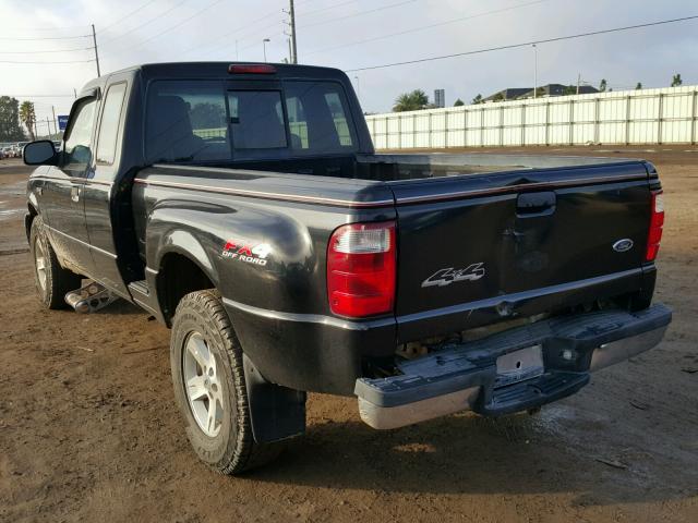 1FTYR15E74PA93759 - 2004 FORD RANGER SUP BLACK photo 3