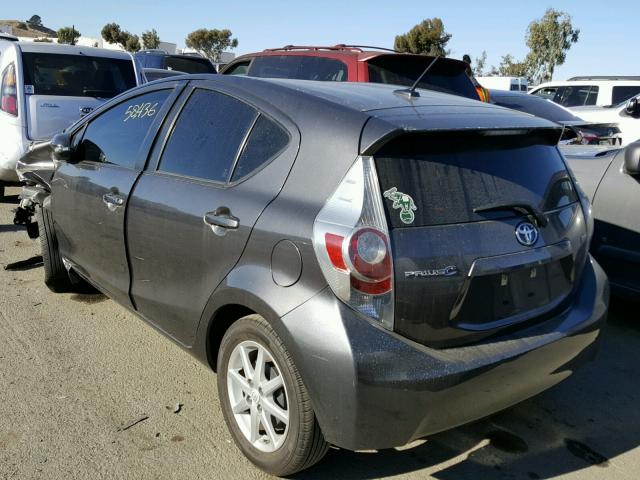 JTDKDTB3XC1517469 - 2012 TOYOTA PRIUS C GRAY photo 3