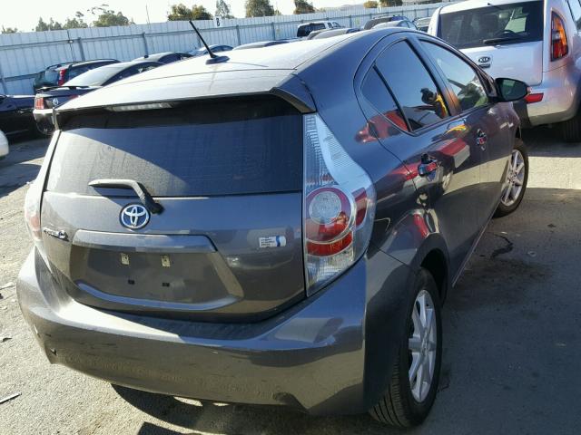 JTDKDTB3XC1517469 - 2012 TOYOTA PRIUS C GRAY photo 4