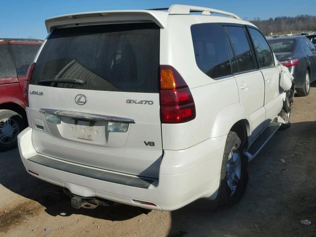 JTJBT20X950093419 - 2005 LEXUS GX 470 WHITE photo 4