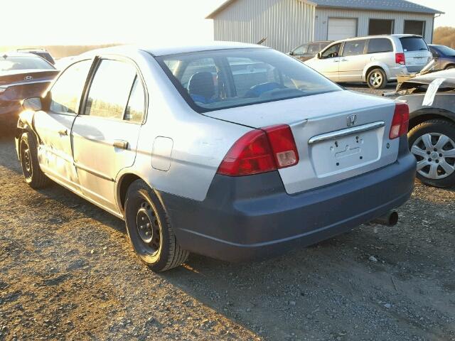 2HGES15221H549083 - 2001 HONDA CIVIC DX SILVER photo 3