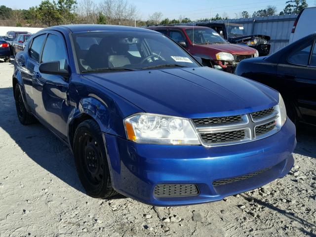 1C3CDZAB5DN637663 - 2013 DODGE AVENGER SE BLUE photo 1