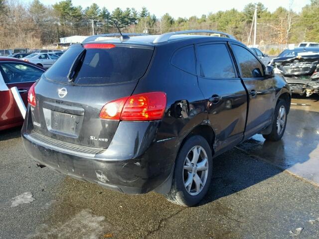 JN8AS58V58W127268 - 2008 NISSAN ROGUE S BLACK photo 4