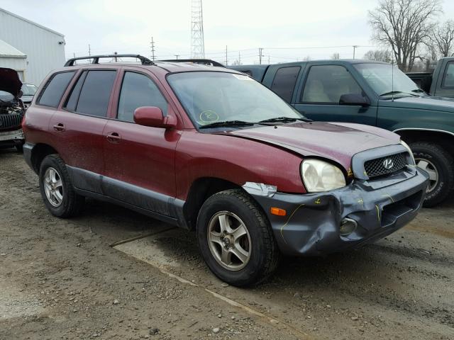 KM8SC73D24U842128 - 2004 HYUNDAI SANTA FE G MAROON photo 9