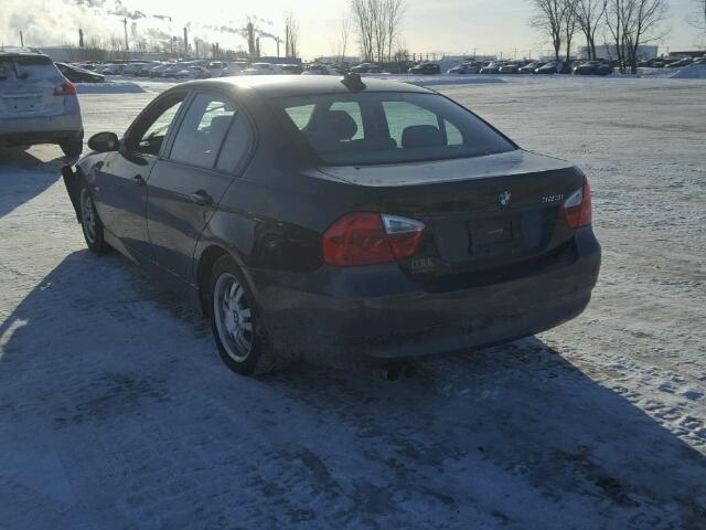 WBAVH13587KC96265 - 2007 BMW 323 I BLACK photo 3