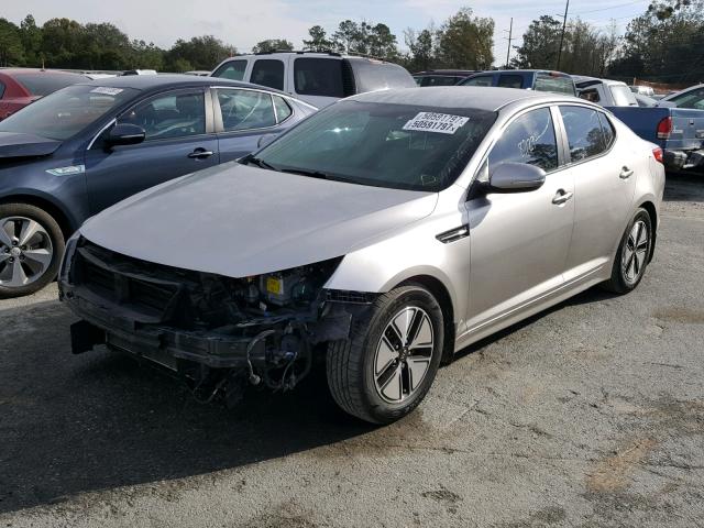 KNAGM4AD3C5015253 - 2012 KIA OPTIMA HYB SILVER photo 2