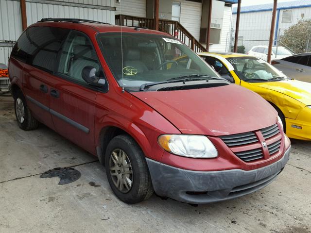 1D8GP25E97B214155 - 2007 DODGE CARAVAN SE RED photo 1