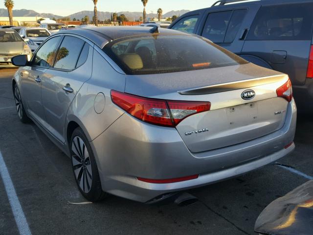 5XXGR4A62CG057608 - 2012 KIA OPTIMA SX SILVER photo 3