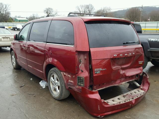 2D4RN5DG9BR657579 - 2011 DODGE GRAND CARA MAROON photo 3