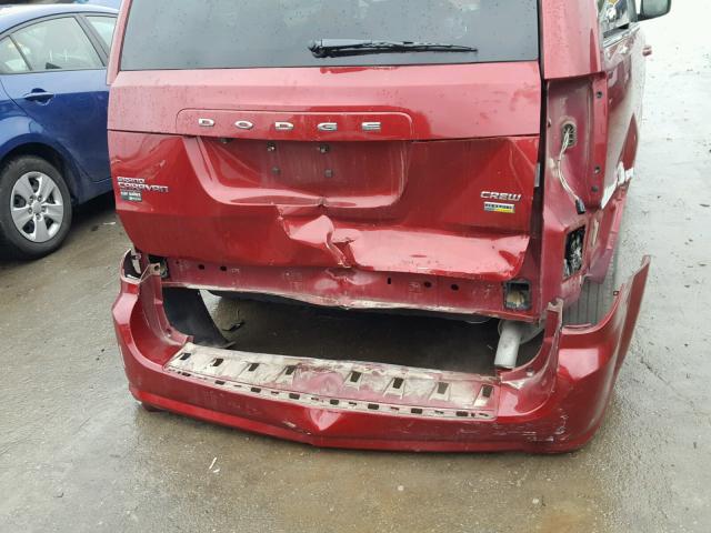 2D4RN5DG9BR657579 - 2011 DODGE GRAND CARA MAROON photo 9