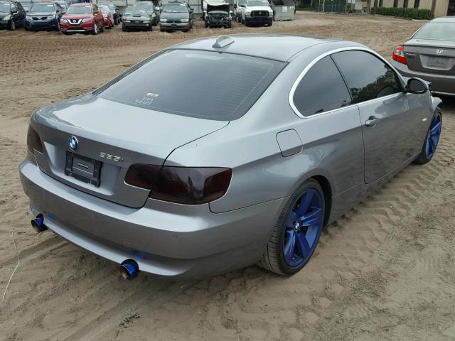 WBAWB73587P036179 - 2007 BMW 335 I GRAY photo 4