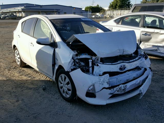 JTDKDTB39C1507659 - 2012 TOYOTA PRIUS C WHITE photo 1