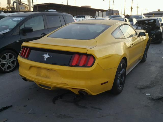 1FA6P8AM4F5382492 - 2015 FORD MUSTANG YELLOW photo 4