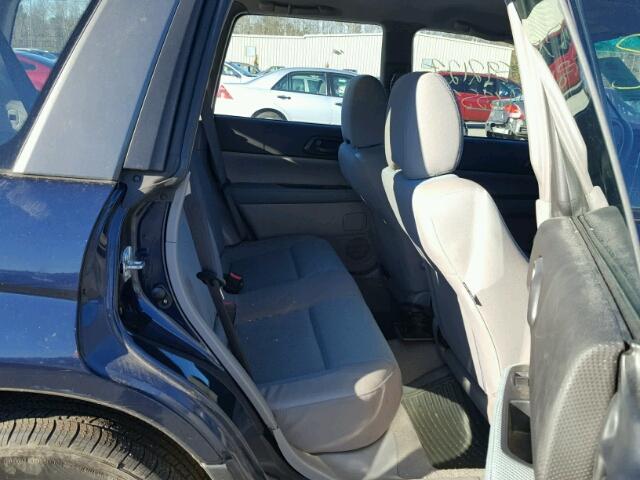 JF1SG63655H744280 - 2005 SUBARU FORESTER 2 BLUE photo 6