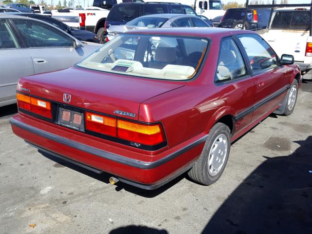 1HGCA6284KA009380 - 1989 HONDA ACCORD LXI RED photo 4