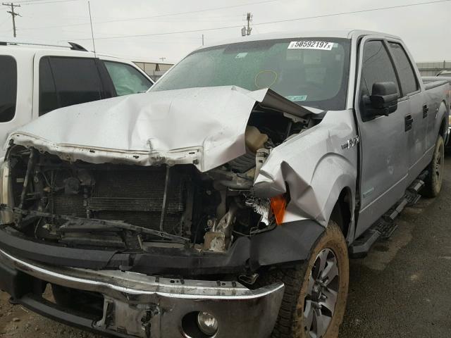 1FTFW1ET4DFA04427 - 2013 FORD F150 SUPER SILVER photo 2