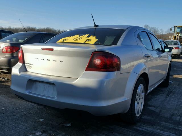 1C3CDZAB8CN220066 - 2012 DODGE AVENGER SE SILVER photo 4