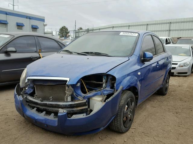 KL1TD56627B096200 - 2007 CHEVROLET AVEO BASE BLUE photo 2