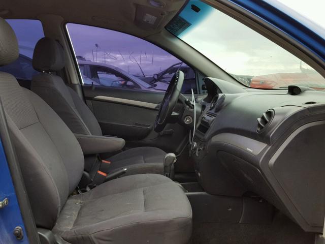 KL1TD56627B096200 - 2007 CHEVROLET AVEO BASE ლურჯი ფოტო 5