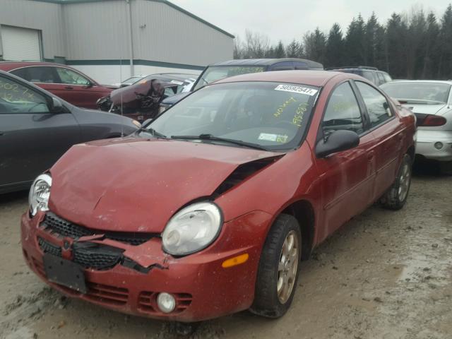 1B3ES56C44D603984 - 2004 DODGE NEON SXT RED photo 2