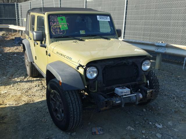 1C4HJWFG3DL628999 - 2013 JEEP WRANGLER U GREEN photo 1