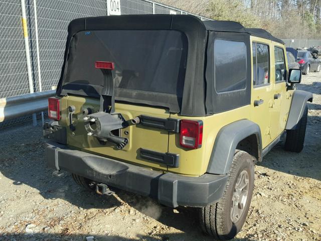 1C4HJWFG3DL628999 - 2013 JEEP WRANGLER U GREEN photo 4