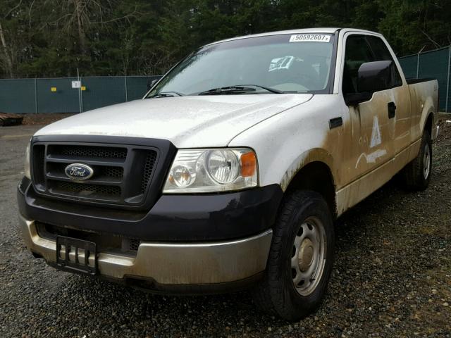 1FTRX14W25NB00294 - 2005 FORD F150 WHITE photo 2