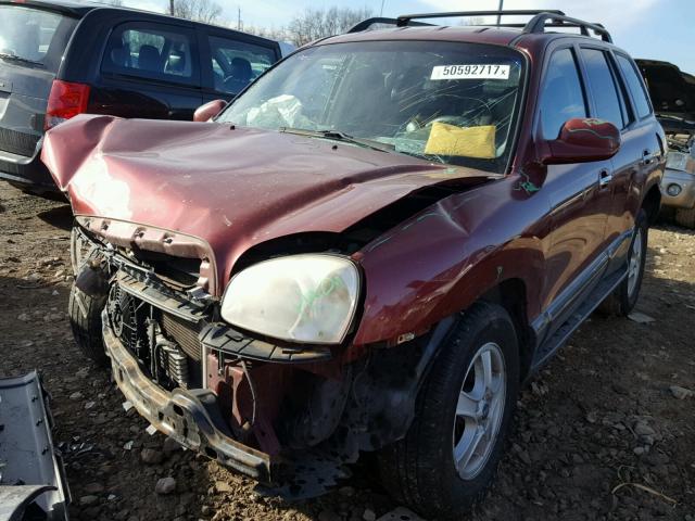 KM8SC13D93U415508 - 2003 HYUNDAI SANTA FE G MAROON photo 2