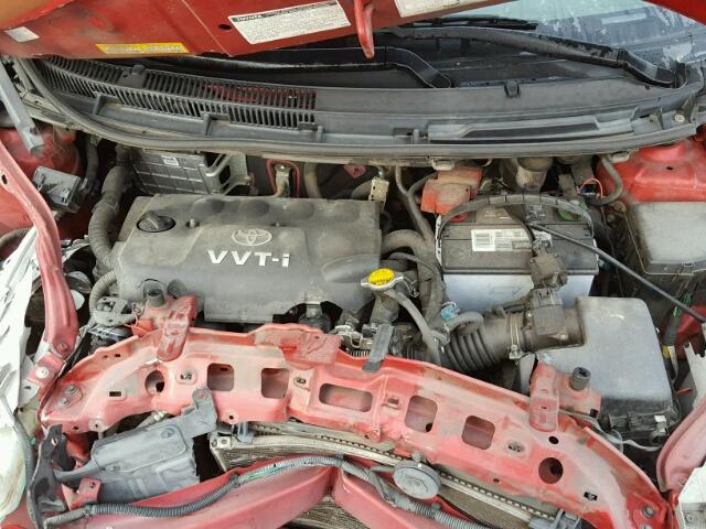 JTDBT923971082956 - 2007 TOYOTA YARIS RED photo 7