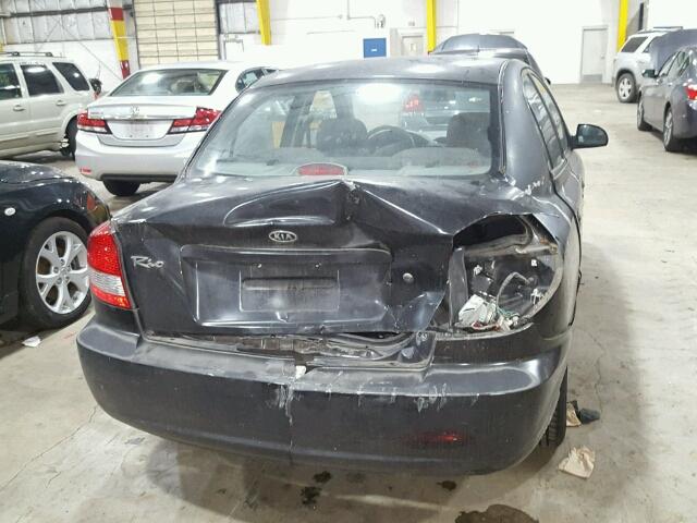 KNADC125X46310096 - 2004 KIA RIO BLACK photo 9