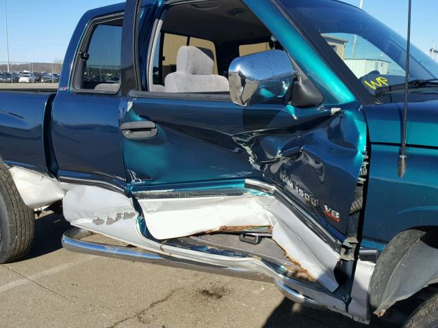 3B7HF13ZXVG728610 - 1997 DODGE RAM 1500 GREEN photo 9