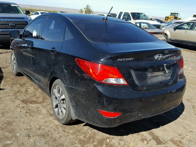 KMHCT4AEXHU256281 - 2017 HYUNDAI ACCENT SE BLACK photo 3