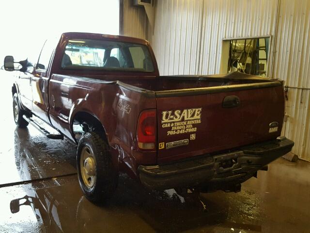 1FTSW21546ED27994 - 2006 FORD F250 SUPER MAROON photo 3