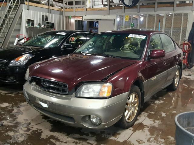 4S3BE686417216321 - 2001 SUBARU LEGACY OUT BURGUNDY photo 2