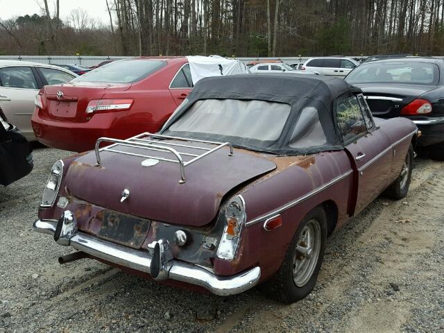 GHN5UB220224 - 1971 MG ROADSTER MAROON photo 4