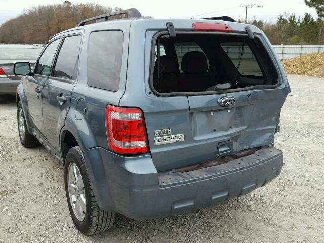 1FMCU0D78CKA72139 - 2012 FORD ESCAPE XLT BLUE photo 3