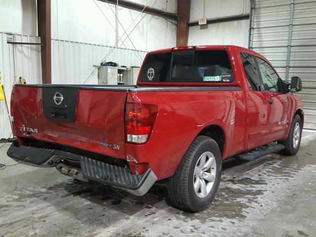 1N6BA0CA4BN309824 - 2011 NISSAN TITAN S RED photo 4