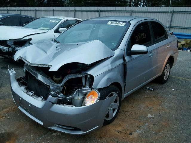 KL1TD56E69B333281 - 2009 CHEVROLET AVEO LS SILVER photo 2