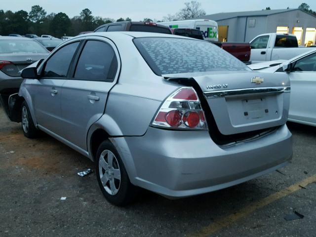 KL1TD56E69B333281 - 2009 CHEVROLET AVEO LS SILVER photo 3