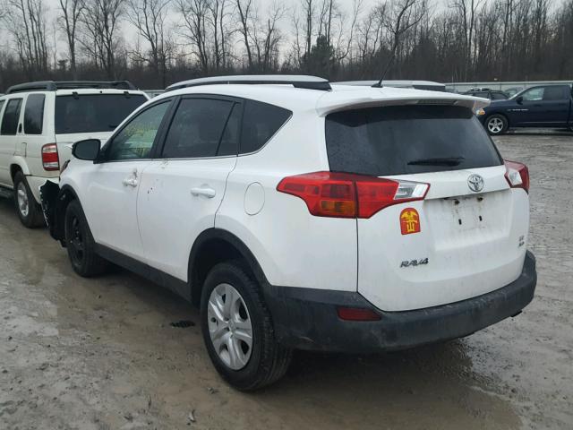 2T3BFREVXFW347243 - 2015 TOYOTA RAV4 LE WHITE photo 3