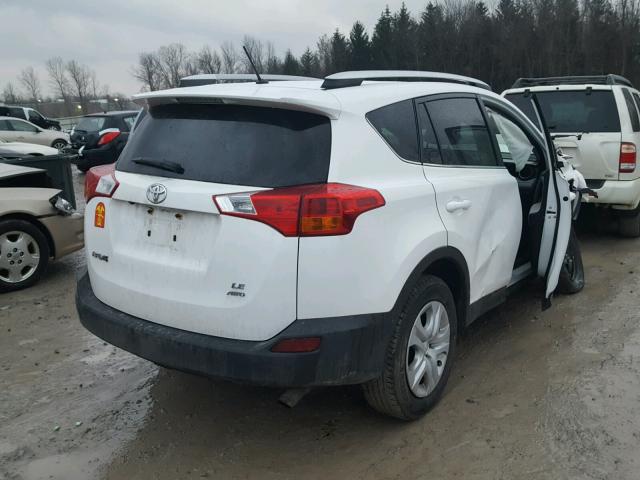 2T3BFREVXFW347243 - 2015 TOYOTA RAV4 LE WHITE photo 4