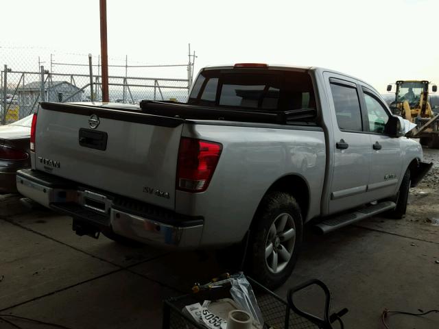 1N6AA0EC8EN518322 - 2014 NISSAN TITAN S SILVER photo 4