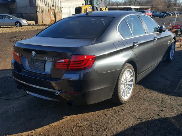 WBAFU7C50BC439860 - 2011 BMW 535 XI CHARCOAL photo 4