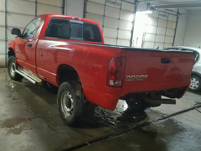 3D7KU26623G719924 - 2003 DODGE RAM 2500 S RED photo 3