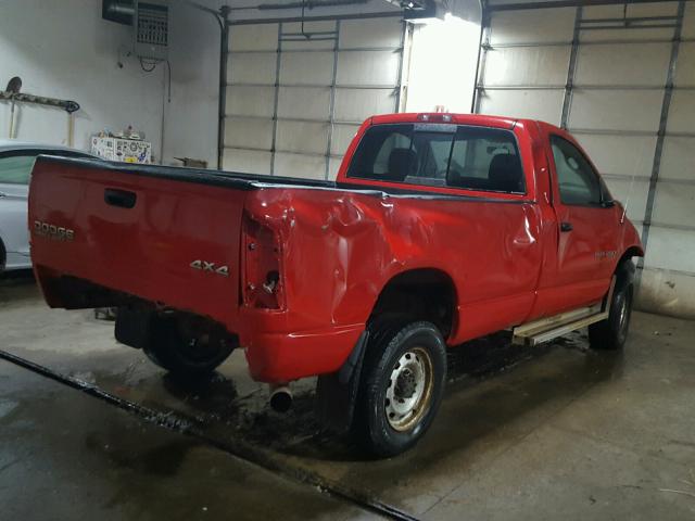 3D7KU26623G719924 - 2003 DODGE RAM 2500 S RED photo 4