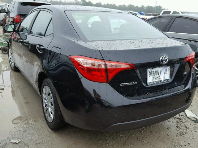 5YFBURHE0JP770420 - 2018 TOYOTA COROLLA L BLACK photo 3