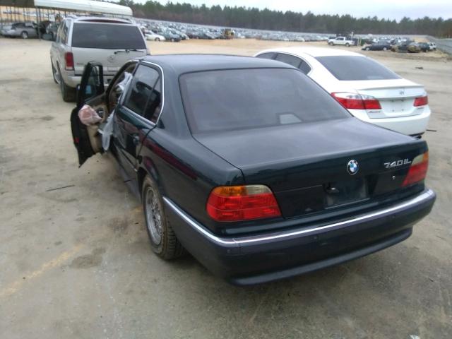 WBAGJ8320WDM25434 - 1998 BMW 740 IL GREEN photo 3