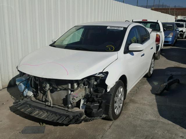 3N1AB7AP6EL689056 - 2014 NISSAN SENTRA S WHITE photo 2