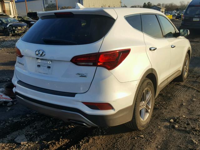 5NMZTDLB1HH021194 - 2017 HYUNDAI SANTA FE S WHITE photo 4